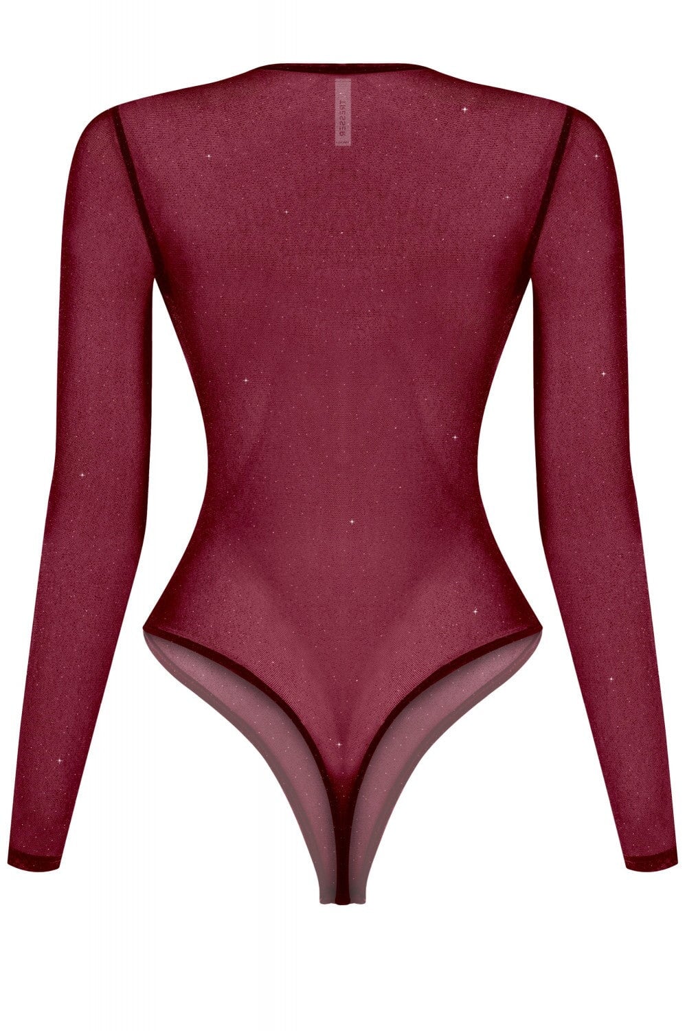 Still Got It Sheer Glitter Bodysuit Burgundy - Style Delivers