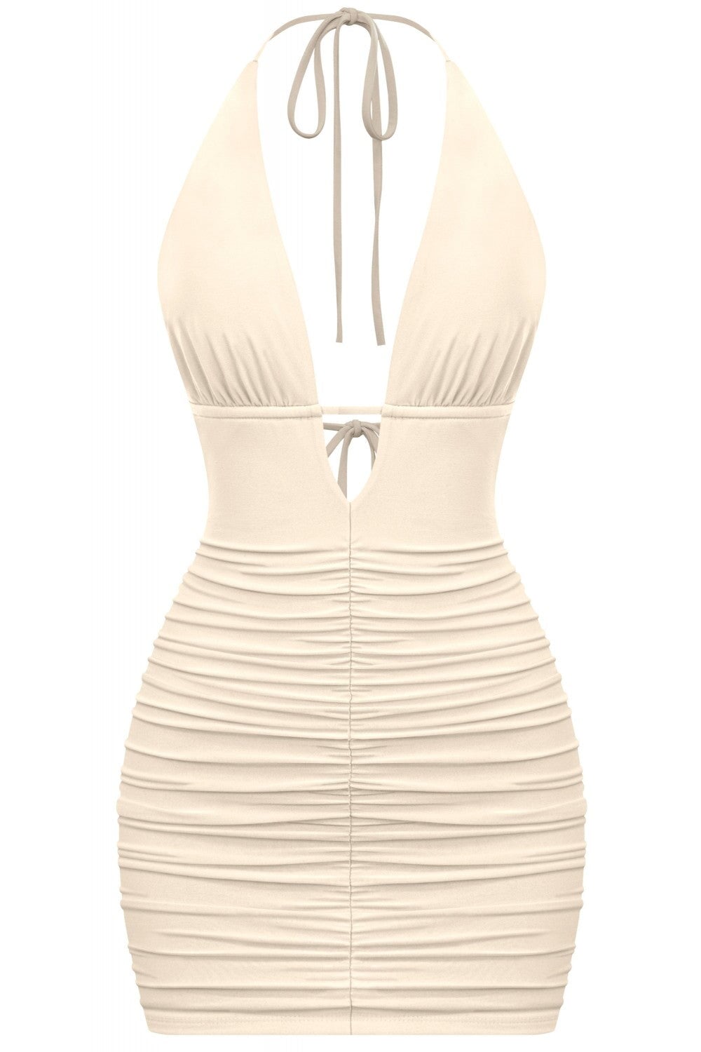 100 Shots Mini Dress Beige - Style Delivers