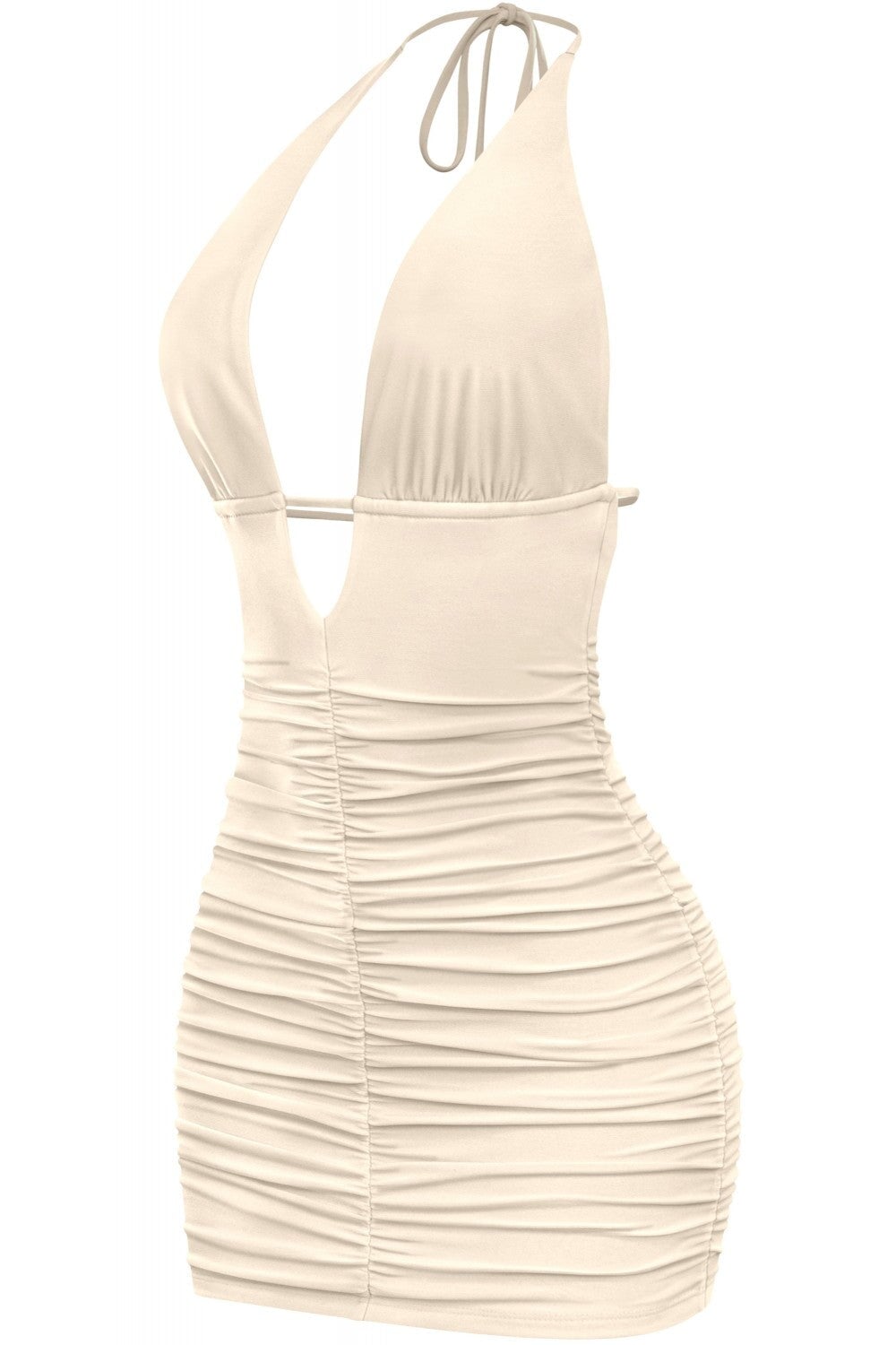 100 Shots Mini Dress Beige - Style Delivers