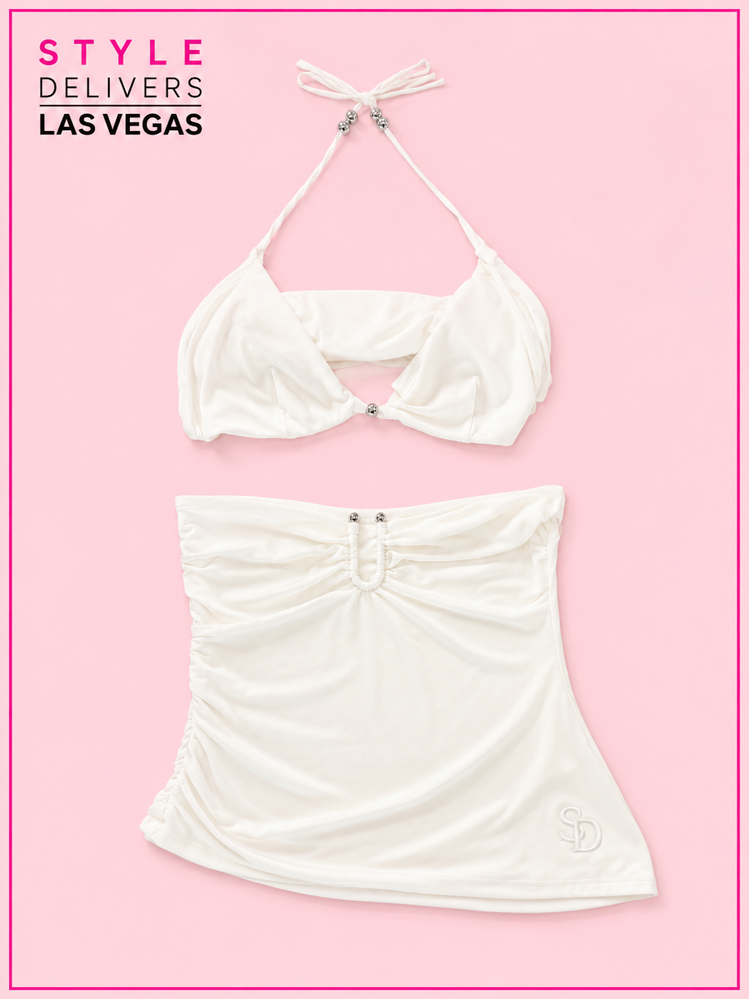 Dazzling Darling Two Piece Set Ivory (No Promo)