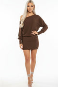 Cipriana Mini Dress Brown - Style Delivers