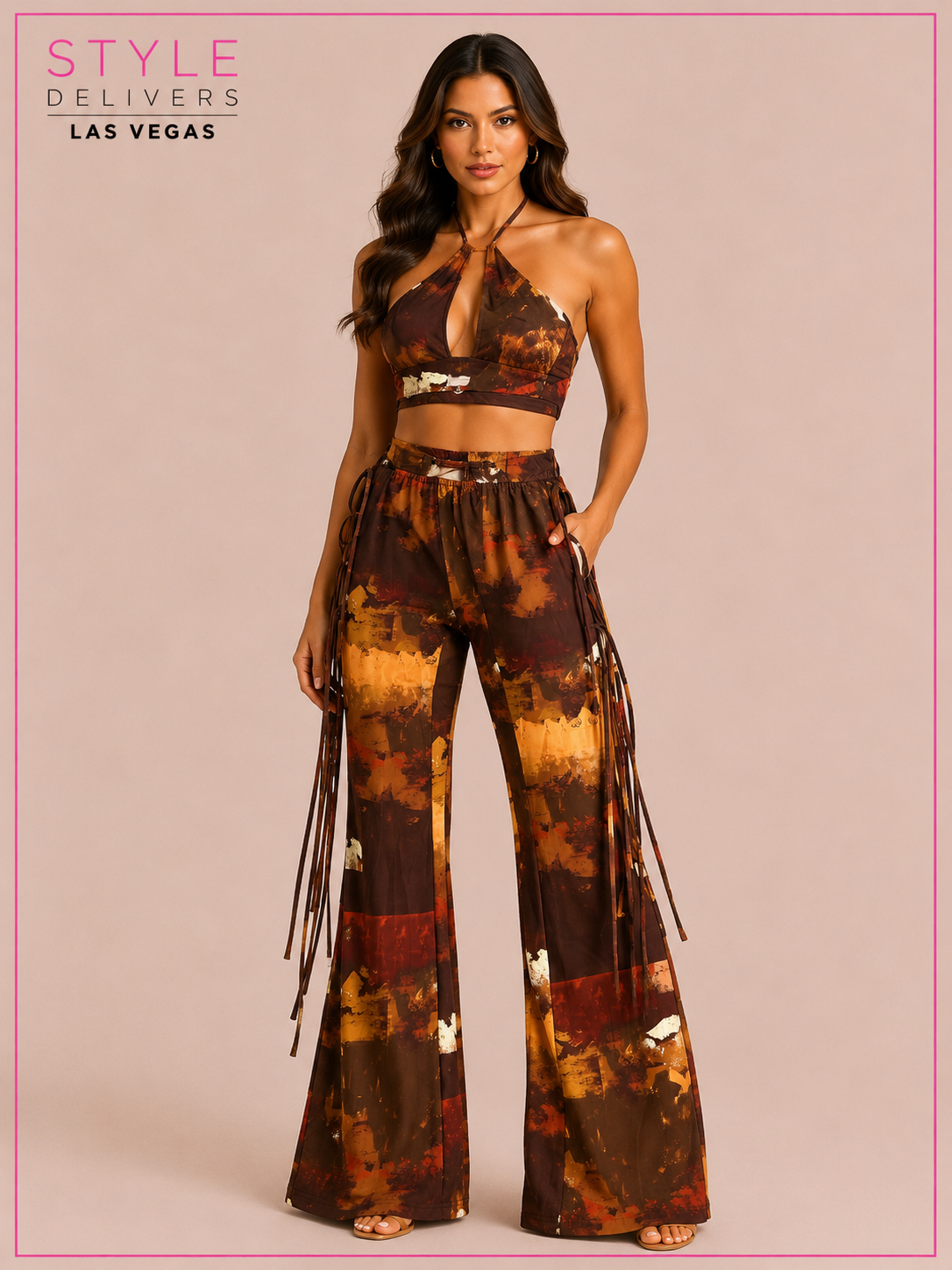 Palm Springs Two Piece Set Brown (NO PROMO)