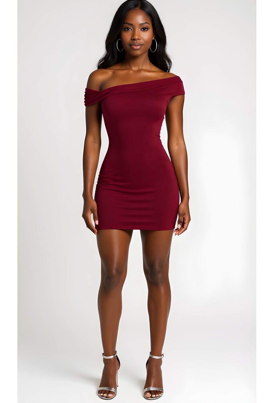 She Just Knows Mini Dress Burgundy - Style Delivers