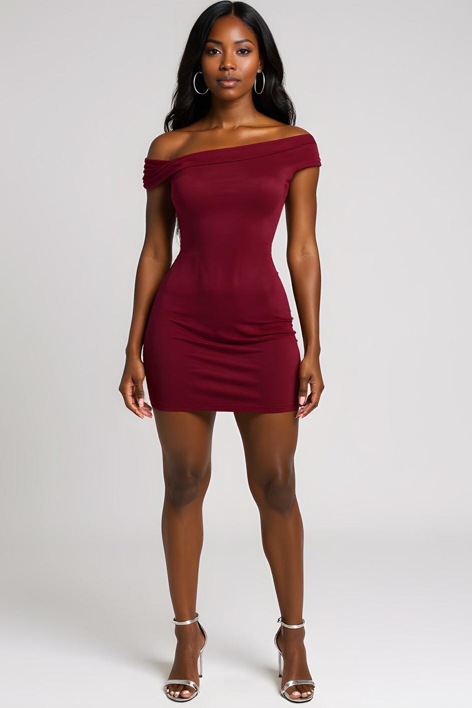 She Just Knows Mini Dress Burgundy - Style Delivers