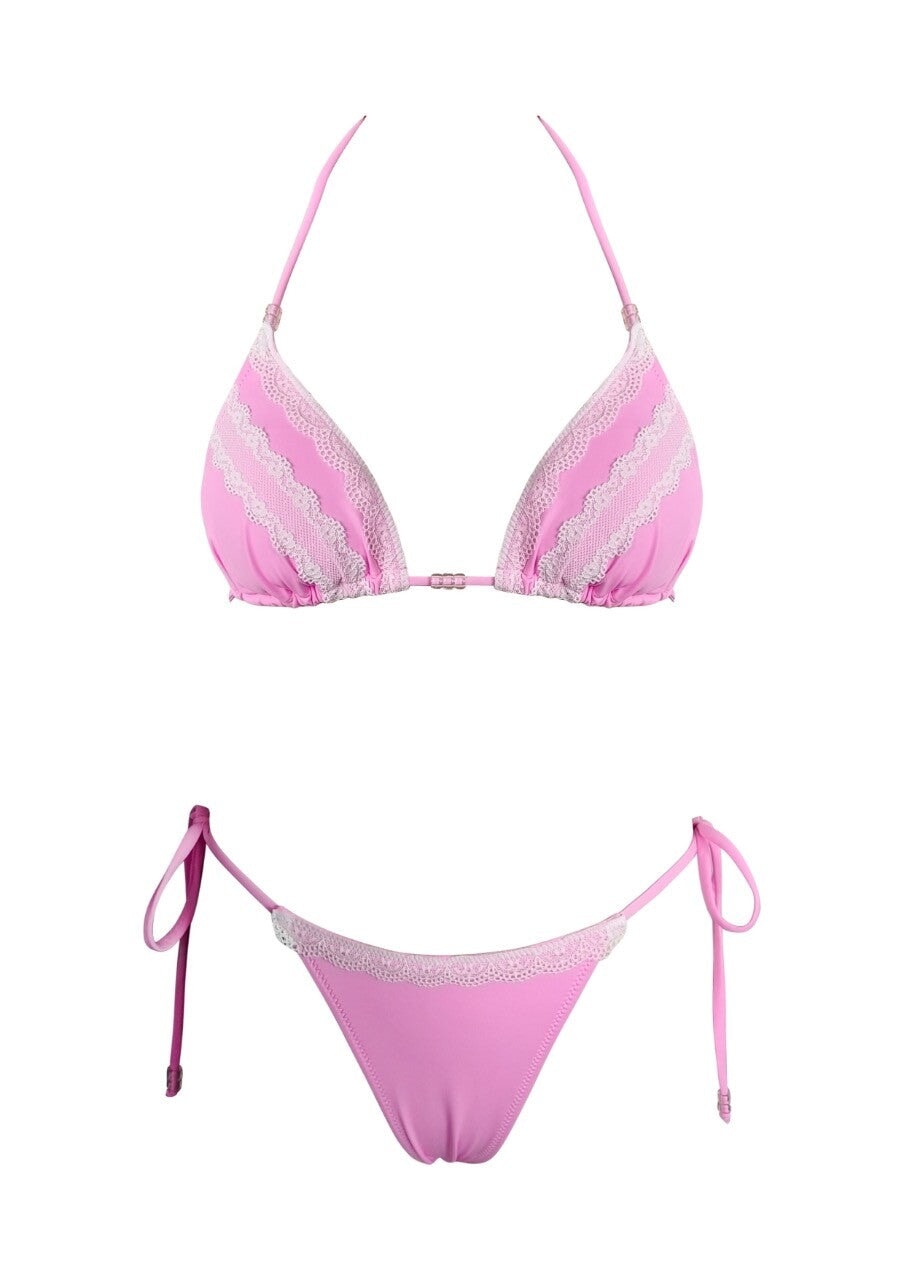 Pink Lace Bikini - Style Delivers