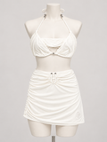 Dazzling Darling Two Piece Set Ivory (No Promo) on a display mannequin; AI-generated styling visualization. Original product photos retained for reference.