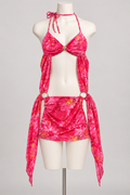 Definitely Maybe Mesh Mini Dress Pink  (No promo) on a display mannequin; AI-generated styling visualization. Original product photos retained for reference.
