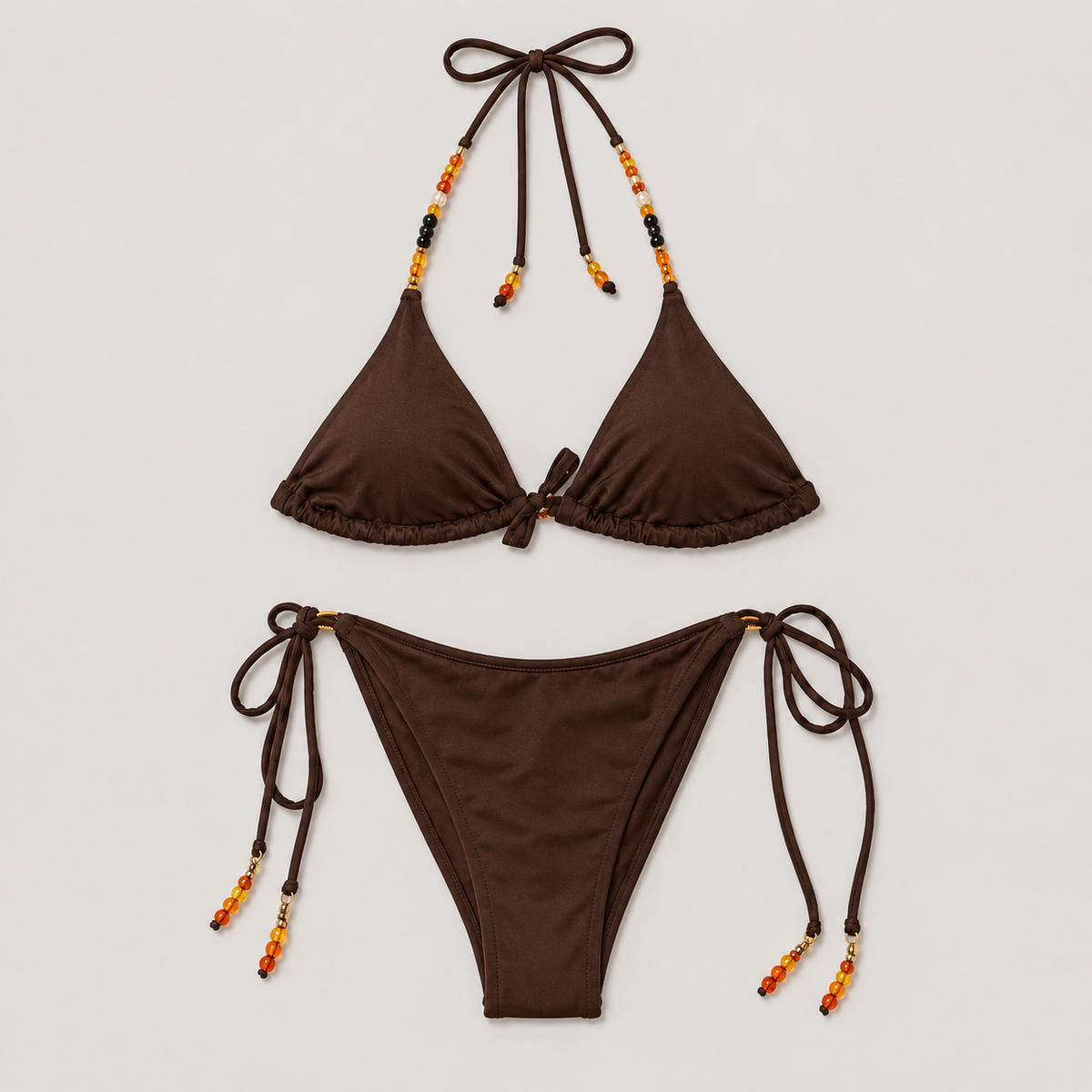 Golden Hour Bikini Brown (No Promo); AI-assisted studio background cleanup. Original product photo retained.