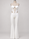 Hold Up Wait a Minute Jumpsuit White; AI-assisted studio background cleanup. Original product photo retained.
