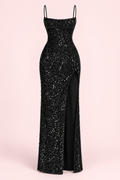 Wild Soul Sequin Maxi Dress Black (No Discount) — AI-assisted product-only presentation
