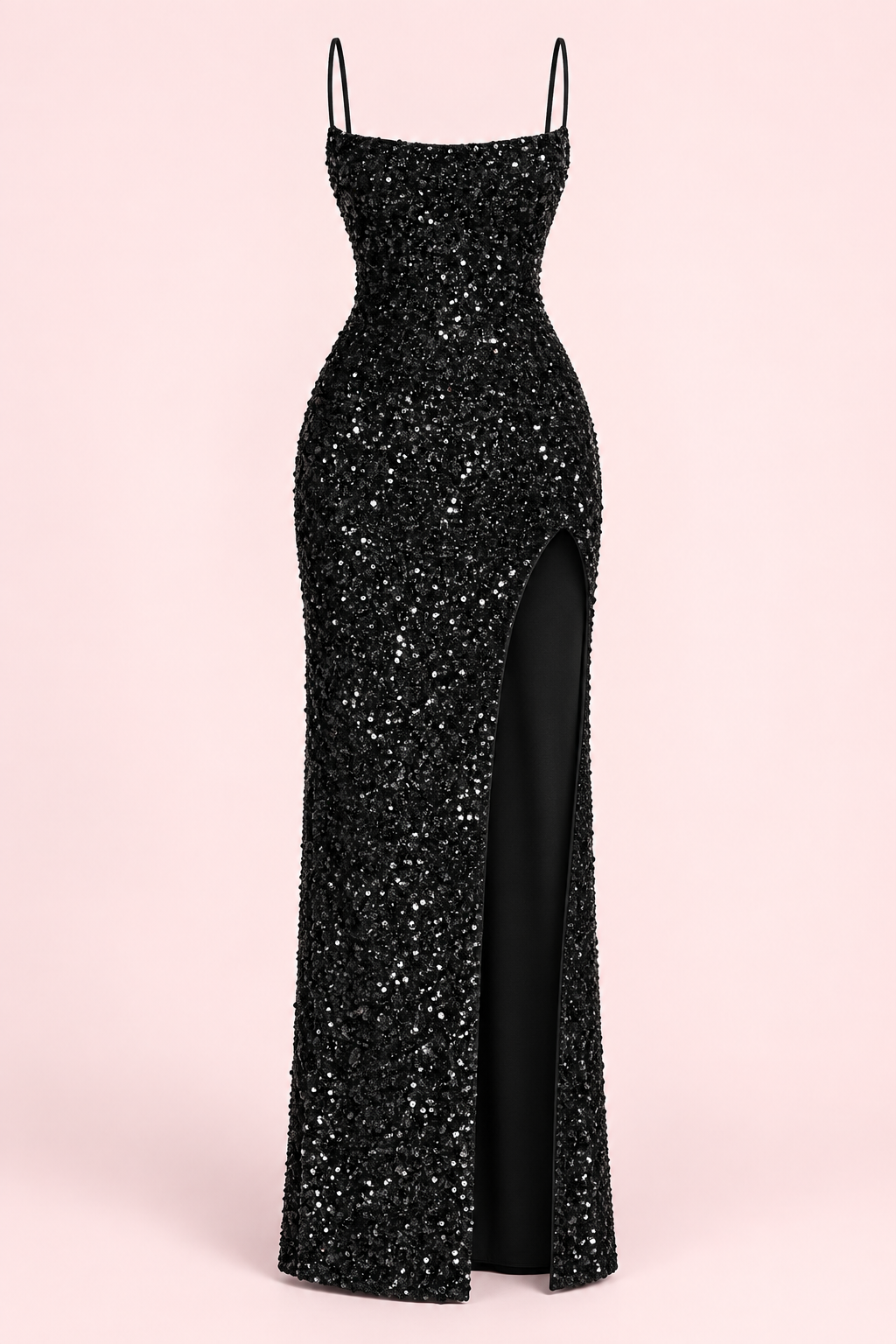 Wild Soul Sequin Maxi Dress Black (No Discount) — AI-assisted product-only presentation